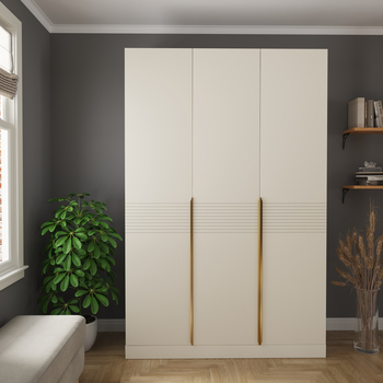 Шкаф Индиго 3х дверный, Бежевый, распашной