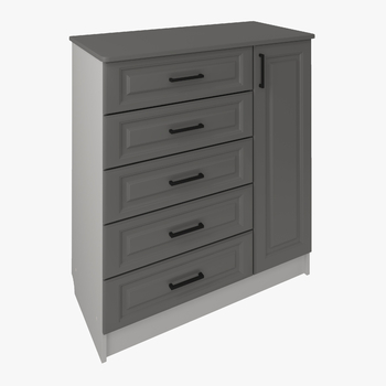 Комод КМ-02 Графит софт, МДФ