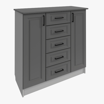 Комод КМ-05 Графит софт, МДФ