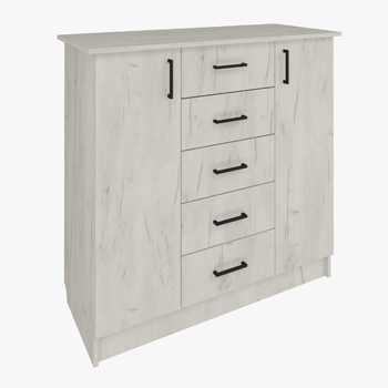 Комод КМ-05 Дуб белый Craft, ЛДСП