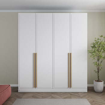 Шкаф Монблан 4х дверный, Бланш, распашной